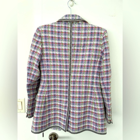 Veronica Beard Etney tweed Dickey blazer jacket in lavender multi - Picture 8 of 12